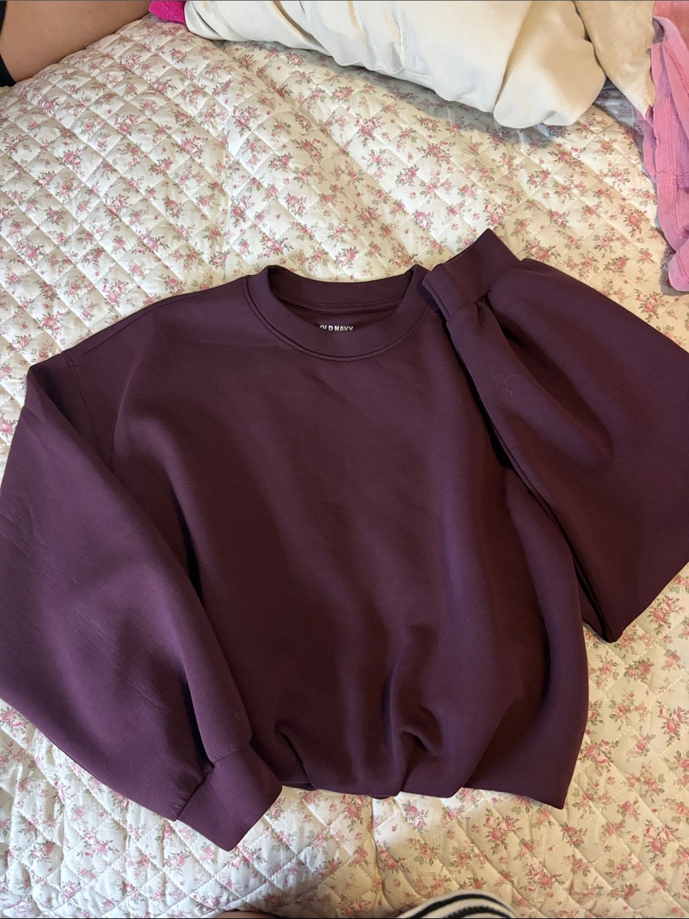 Women's Crewneck Sweatshirt in Deep Plum